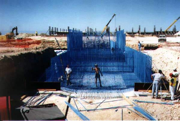 The water plant at Larnaca was protected with epoxy coated reinforcement.